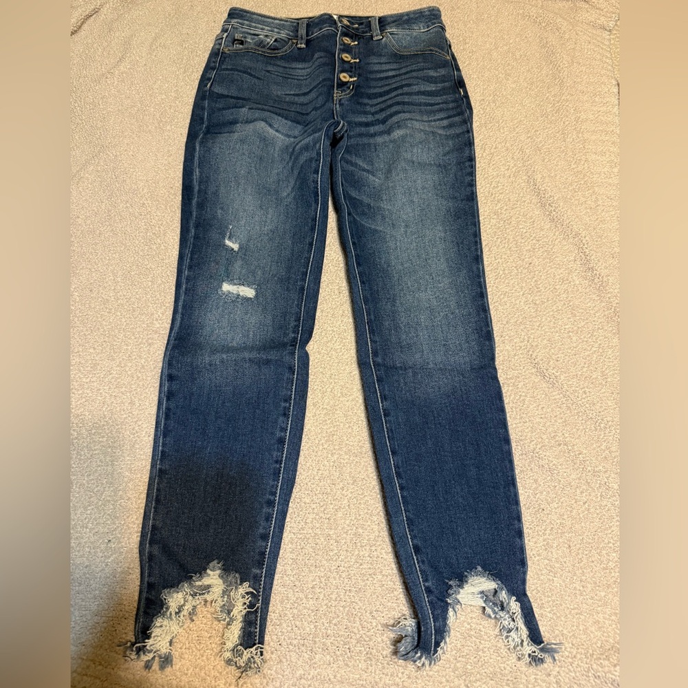 KanCan button fly shark bite jeans